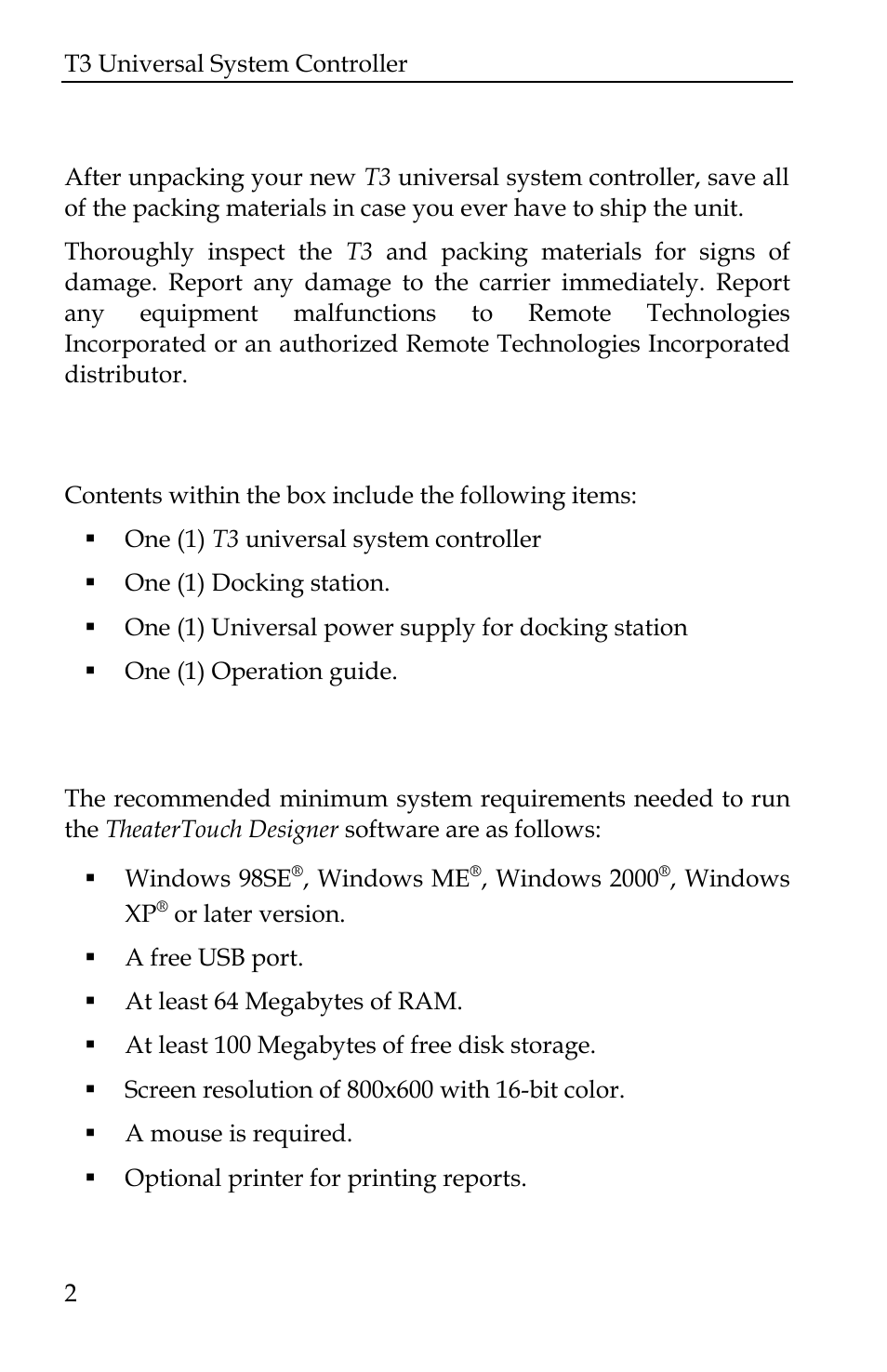 Remote Technologies IR-PRO T3 User Manual | Page 9 / 34
