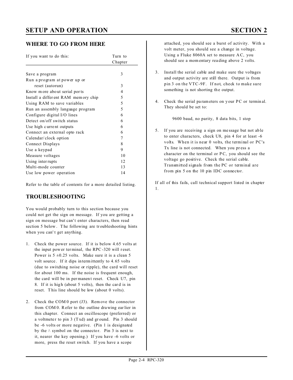Where to go from here, Troubleshooting | Remote Technologies RPC-320 User Manual | Page 11 / 51
