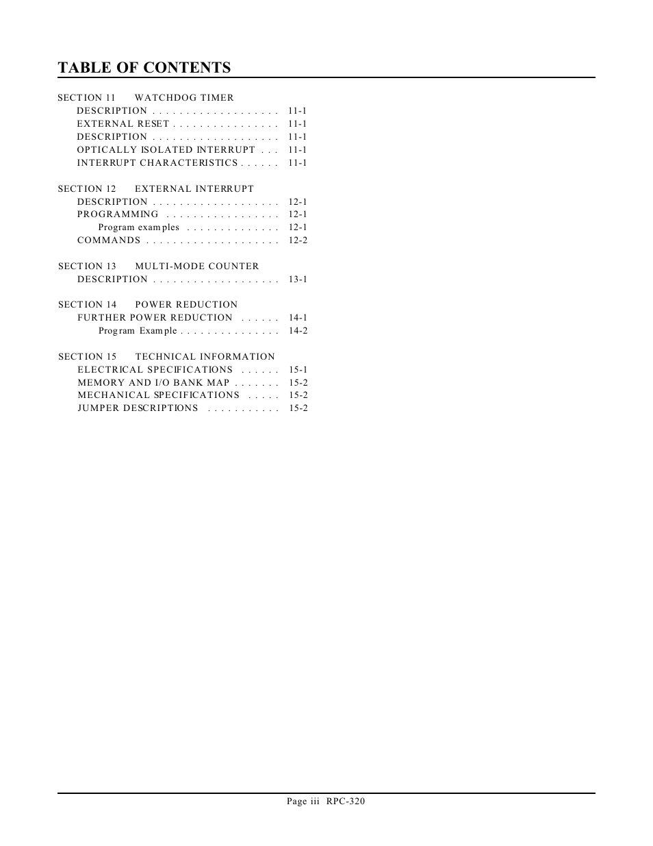 Remote Technologies RPC-320 User Manual | Page 3 / 51