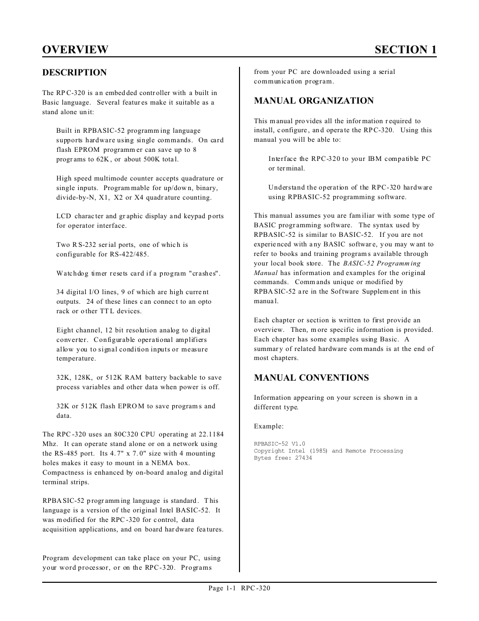 Remote Technologies RPC-320 User Manual | Page 5 / 51