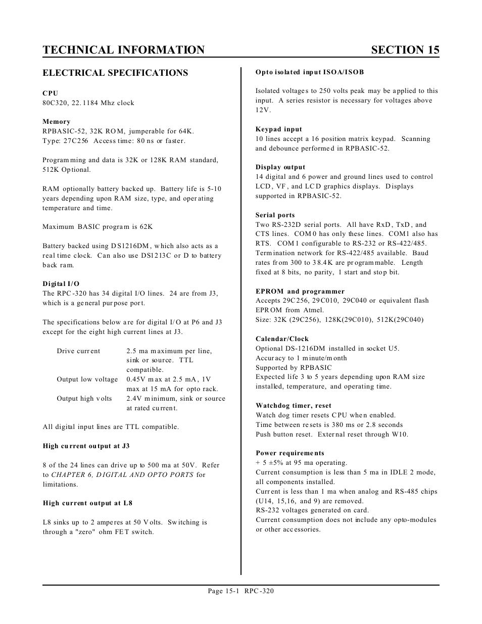 Remote Technologies RPC-320 User Manual | Page 50 / 51