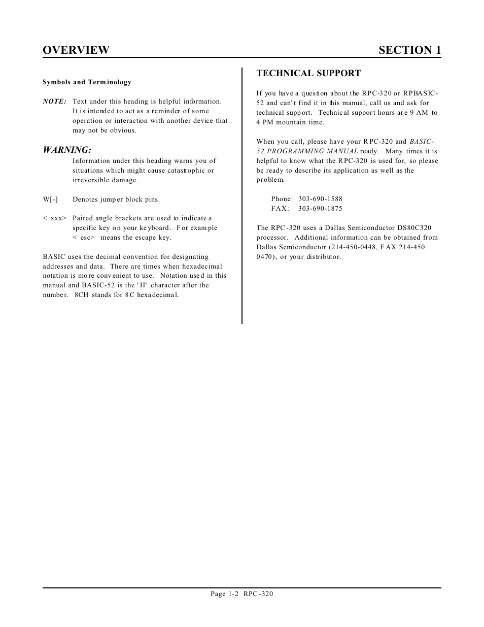 Remote Technologies RPC-320 User Manual | Page 6 / 51