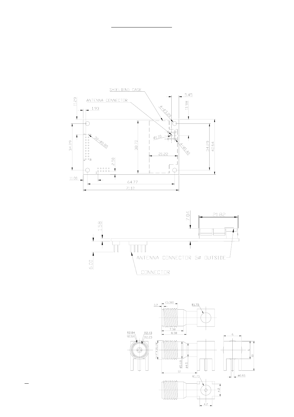 Rikaline, 6 mechanical drawing, Rikaline marketing corp | 1 top view, 2 lateral view, 3 connector | Rikaline GPS-20 User Manual | Page 10 / 17