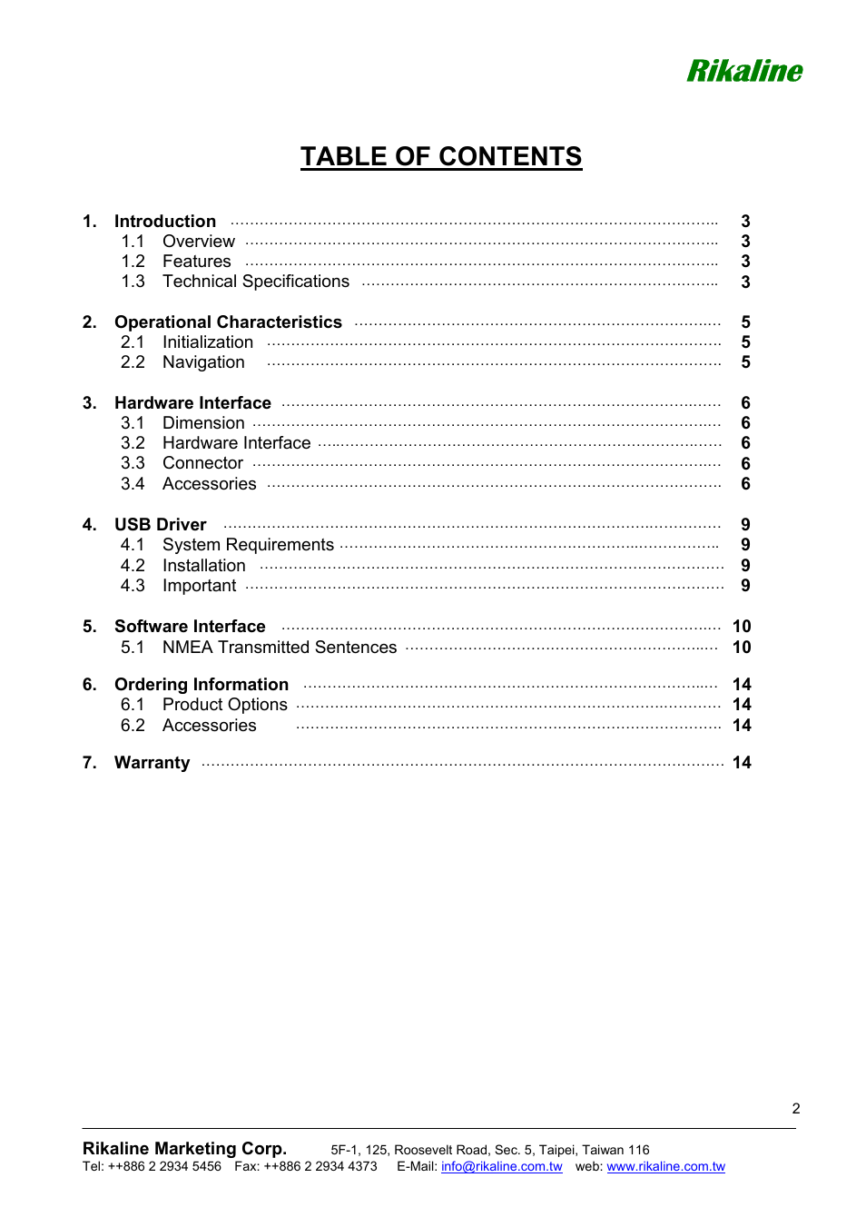 Rikaline E-705 User Manual | Page 2 / 14