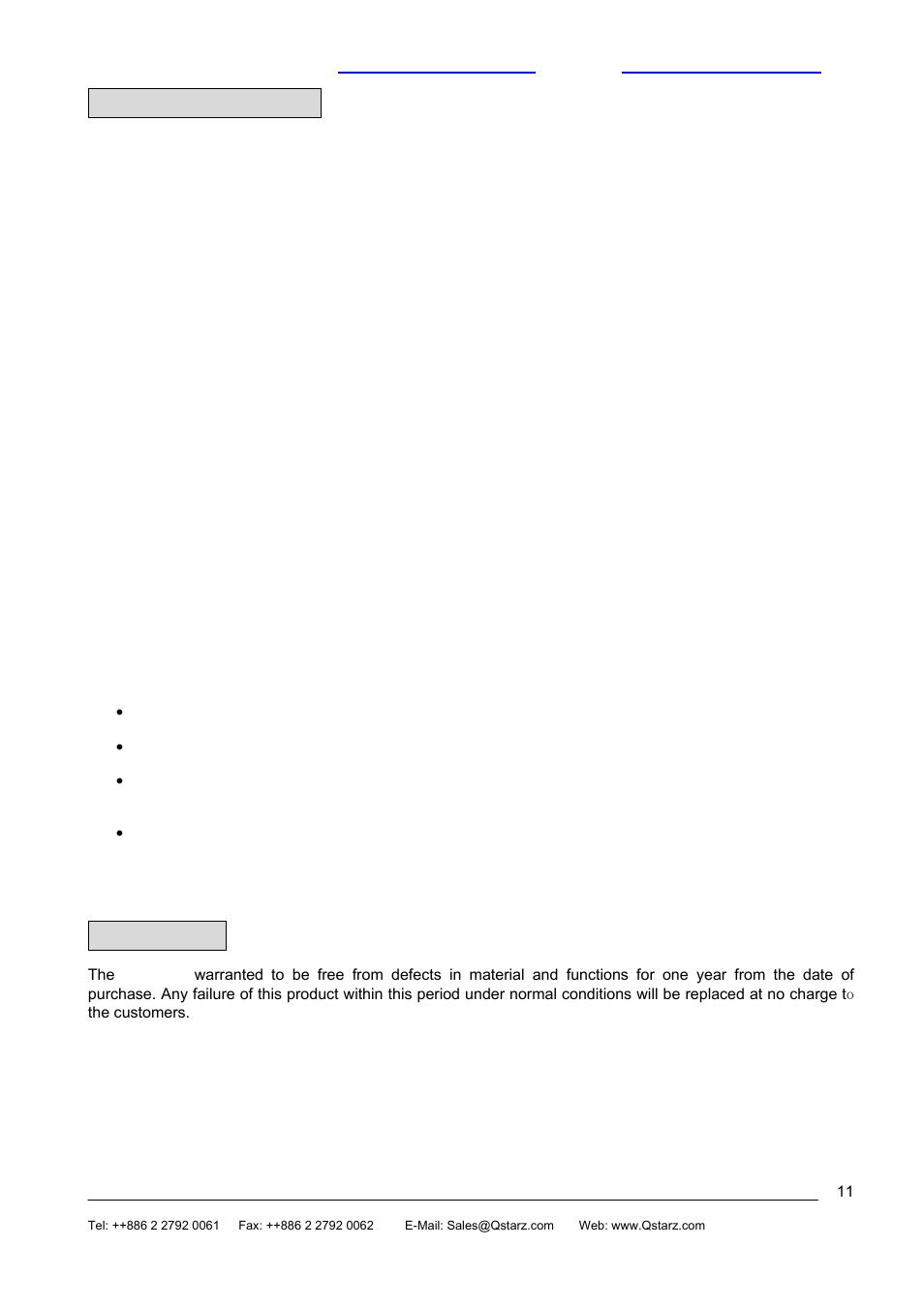 E. safety statement, F. warranty, E.1 r&tte / ce | E.2 fcc | Rikaline BT-Q880 User Manual | Page 11 / 19