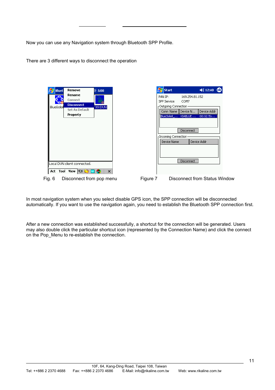 Rikaline, 3 application, 4 disconnect | Rikaline GPS-6033 User Manual | Page 11 / 20