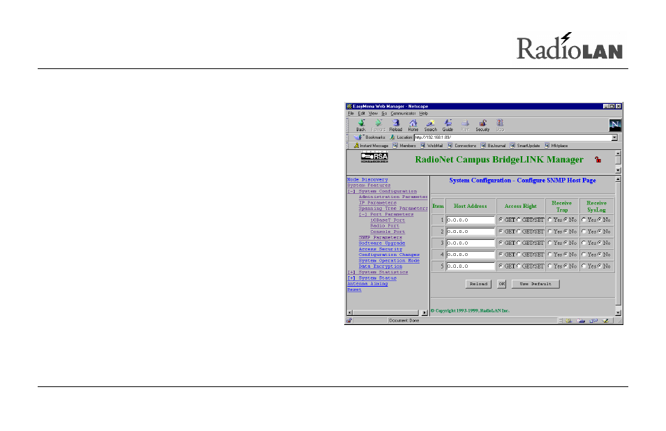 RadioLAN Campus BridgeLINK User Manual | Page 55 / 146