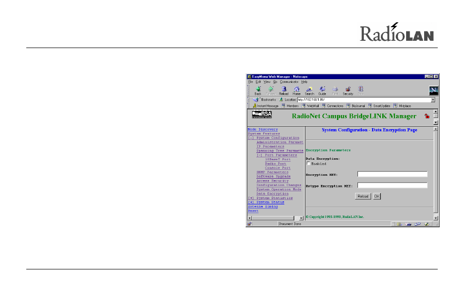 Securing the cpu with data encryption | RadioLAN Campus BridgeLINK User Manual | Page 58 / 146