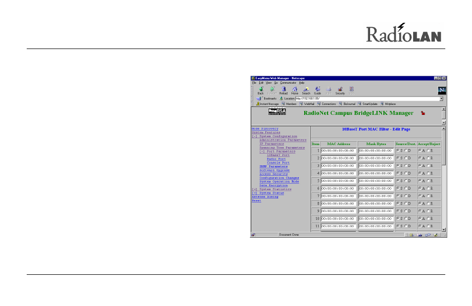 Managing packet flow through the cpu | RadioLAN Campus BridgeLINK User Manual | Page 67 / 146