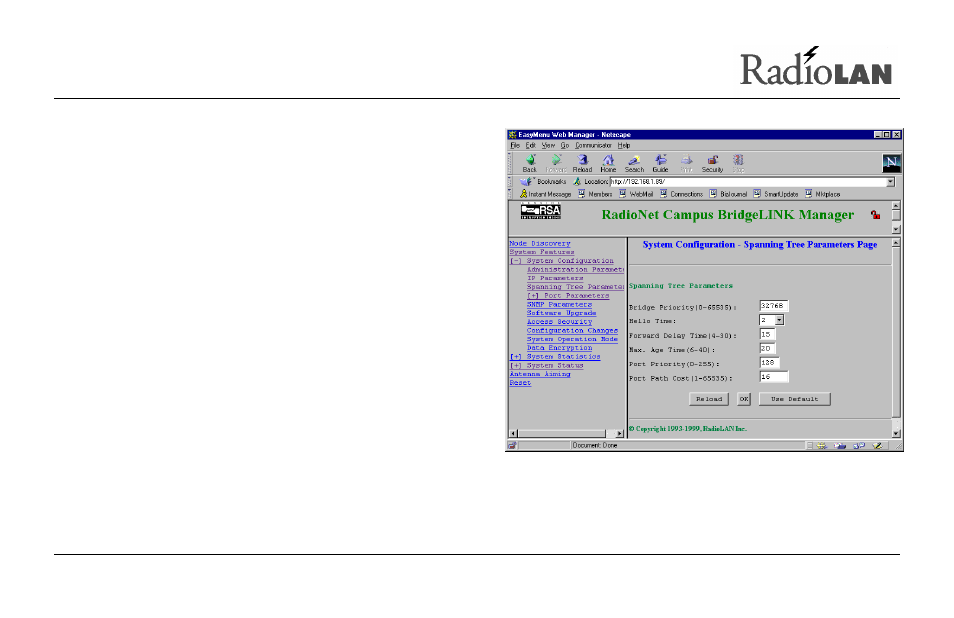 RadioLAN Campus BridgeLINK User Manual | Page 73 / 146