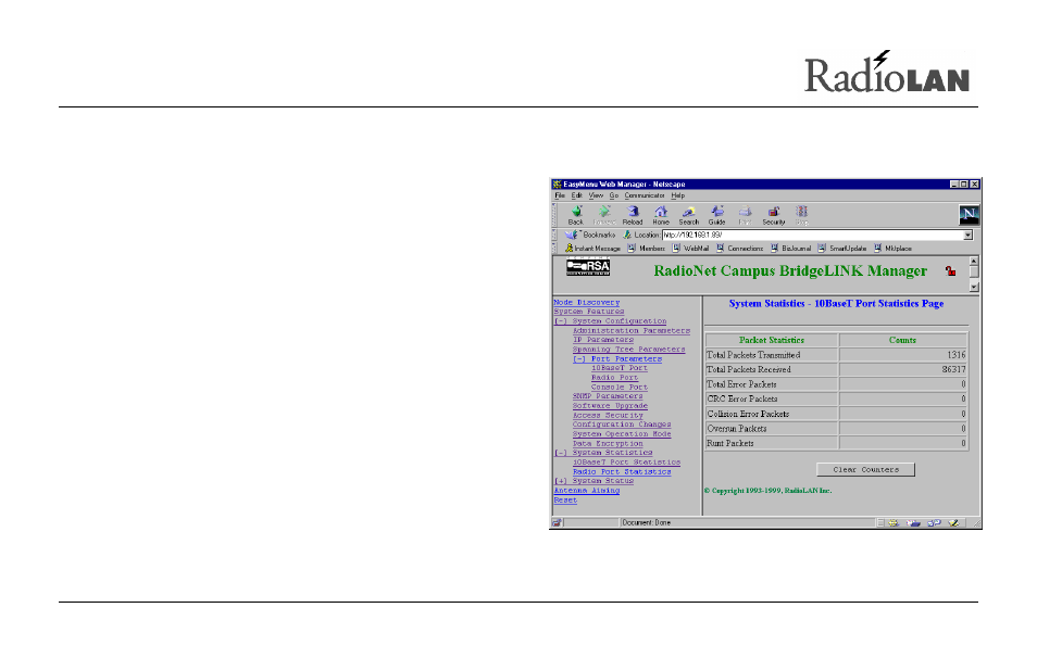 RadioLAN Campus BridgeLINK User Manual | Page 78 / 146