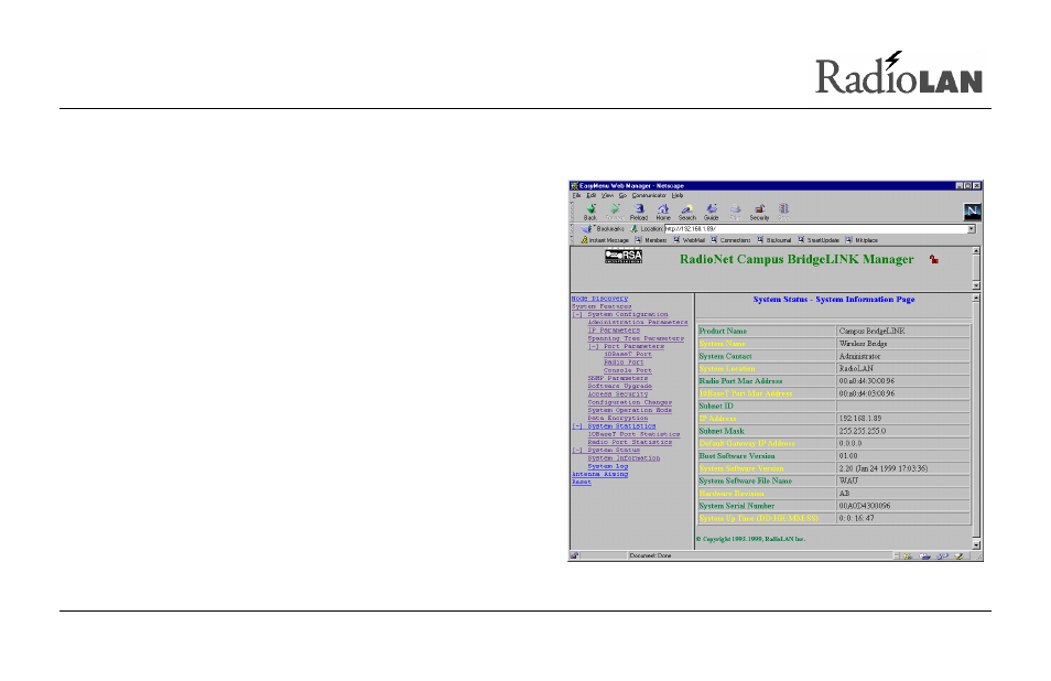 Recording important system information | RadioLAN Campus BridgeLINK User Manual | Page 90 / 146