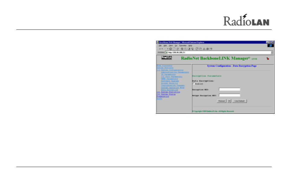 Securing the docklink with data encryption | RadioLAN DockLINK User Manual | Page 39 / 118