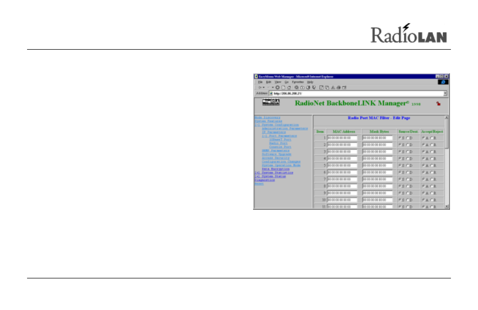 Managing packet flow through the docklink | RadioLAN DockLINK User Manual | Page 48 / 118