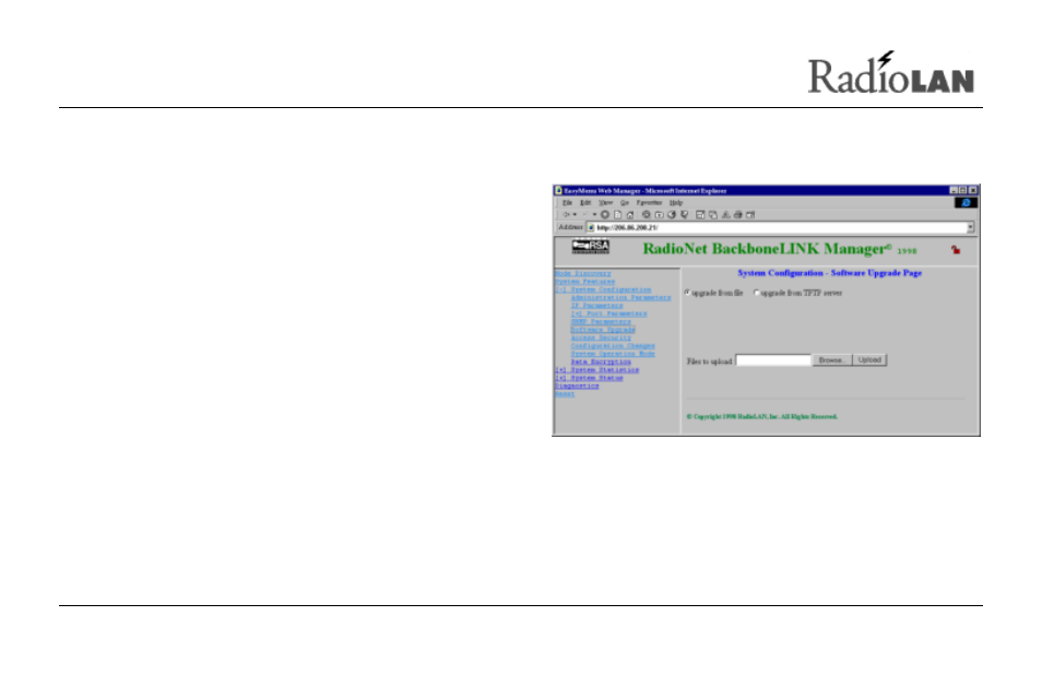 Upgrading system software | RadioLAN DockLINK User Manual | Page 58 / 118