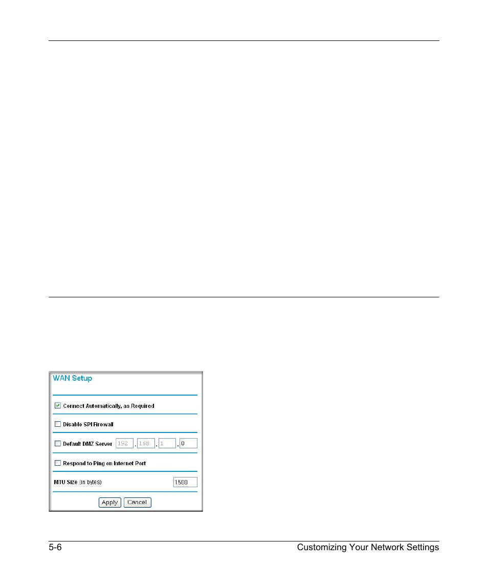 Configuring the wan setup options, Configuring the wan setup options -6 | RadioLAN WNR834B User Manual | Page 60 / 118