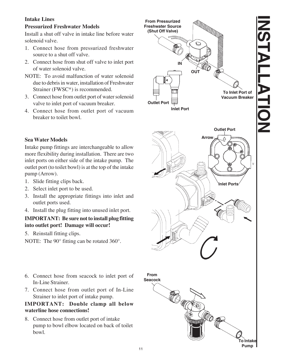 Installation | Raritan Engineering Crown Head II User Manual | Page 11 / 16