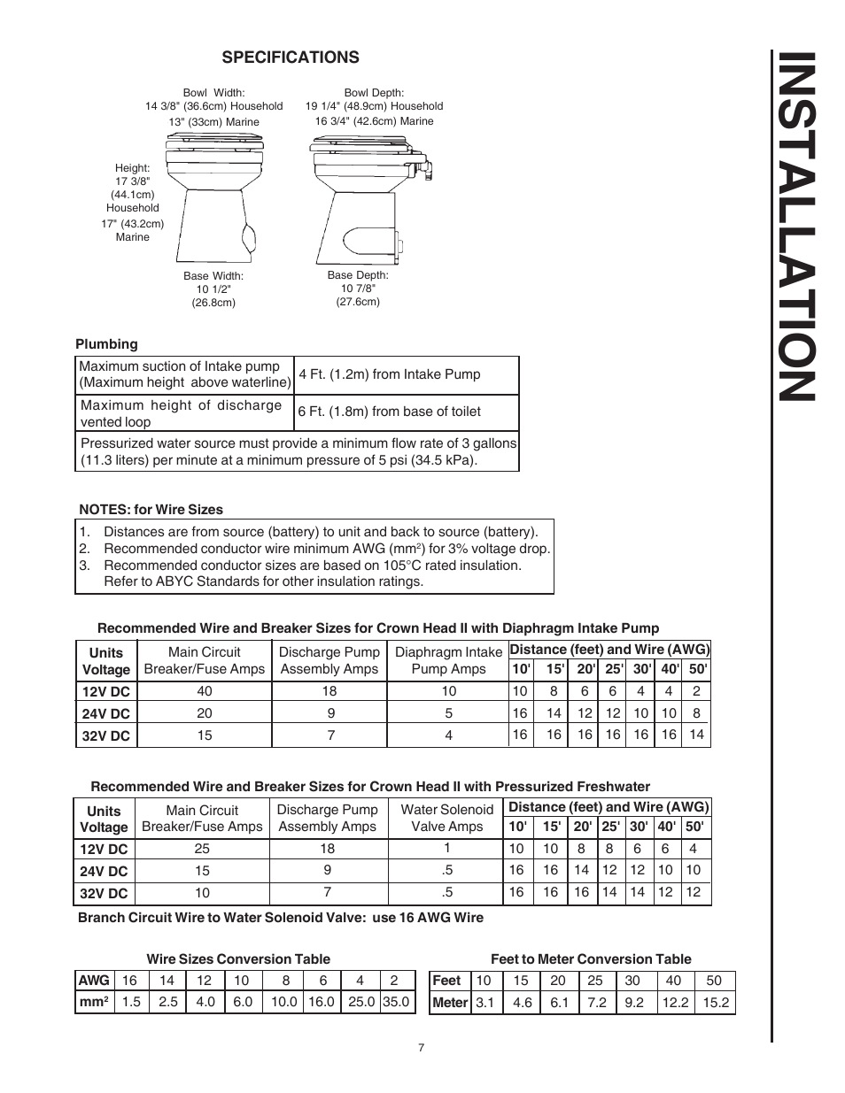 Installation | Raritan Engineering Crown Head II User Manual | Page 7 / 16