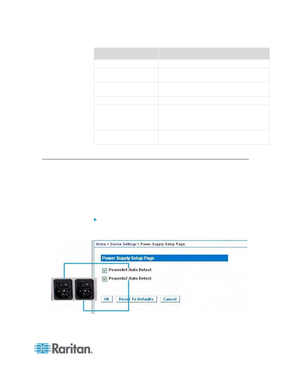 Power supply setup | Raritan Engineering KX2-864 User Manual | Page 144 / 321