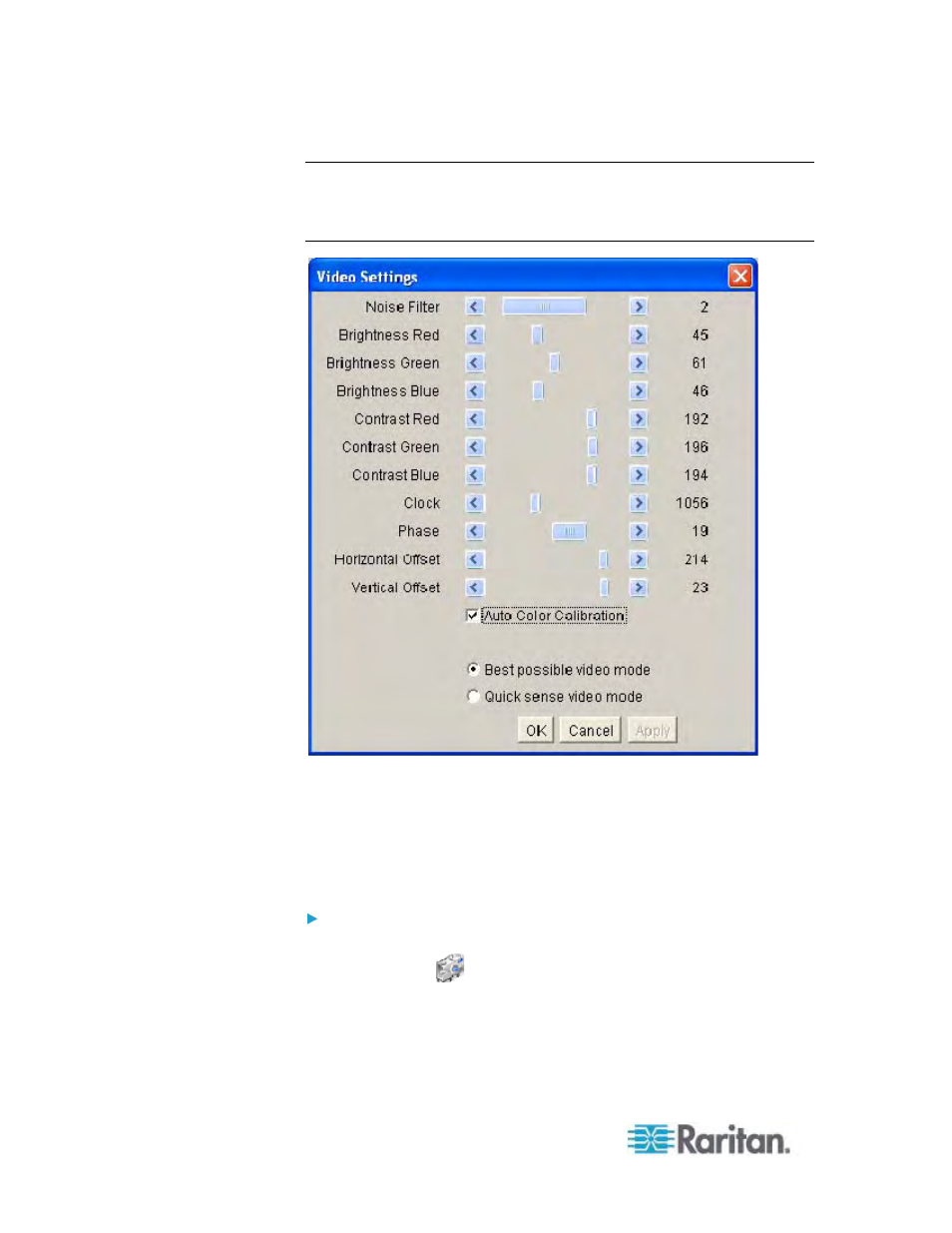 Using screenshot from target, To take a screenshot of the target server | Raritan Engineering KX2-864 User Manual | Page 75 / 321