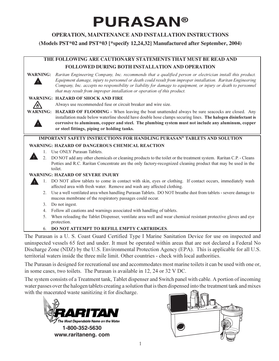 Raritan Engineering PST*03 User Manual | 16 pages