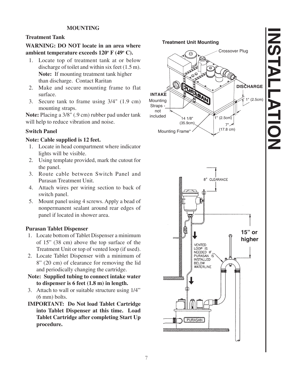 Inst alla tion | Raritan Engineering PST*03 User Manual | Page 7 / 16