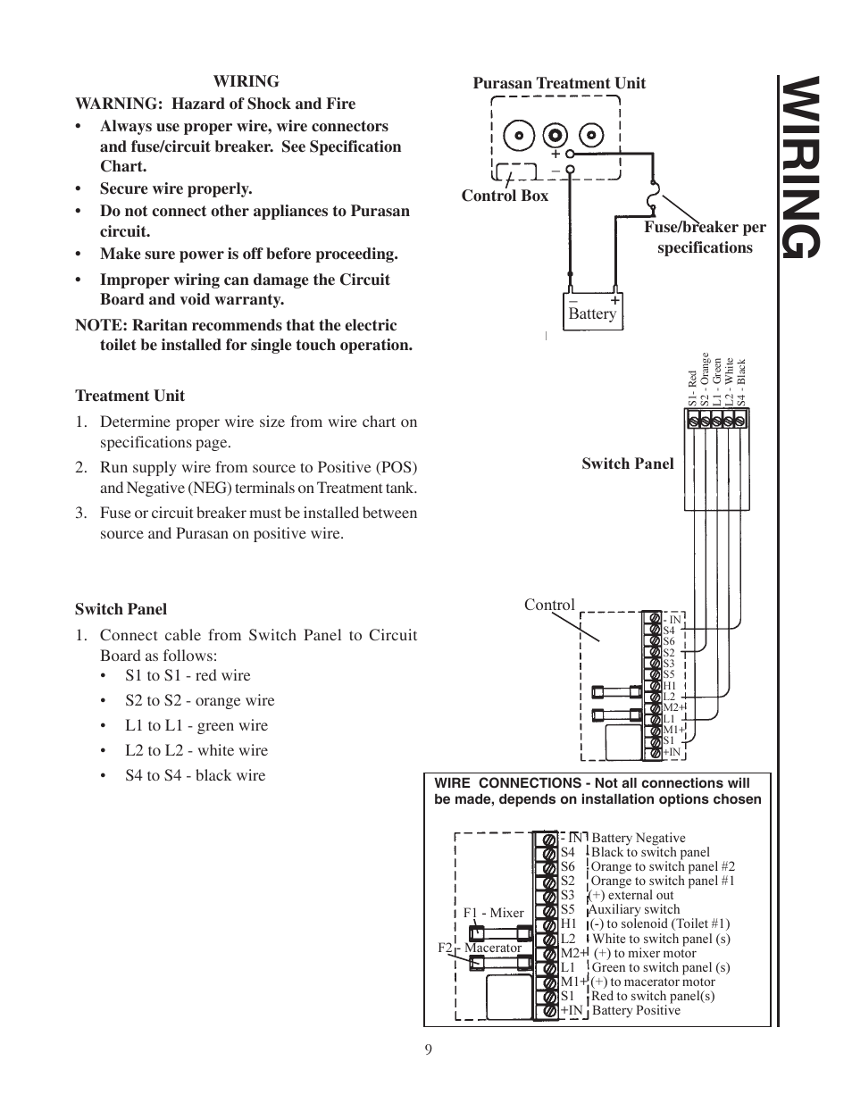 Wiring | Raritan Engineering PST*03 User Manual | Page 9 / 16