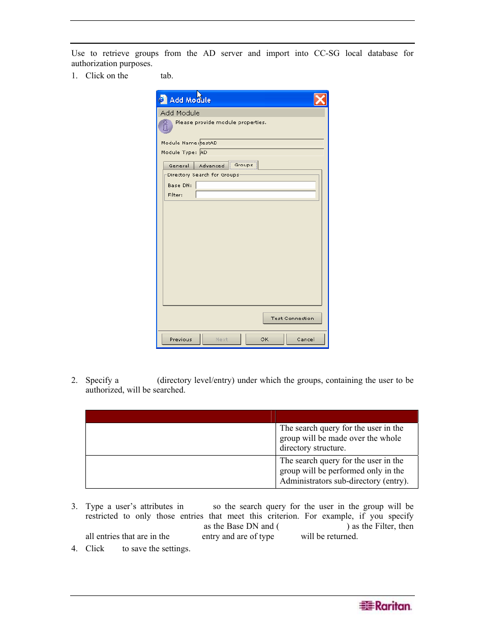 Group settings on cc-sg | Raritan Engineering Command Center CC-SG User Manual | Page 137 / 270