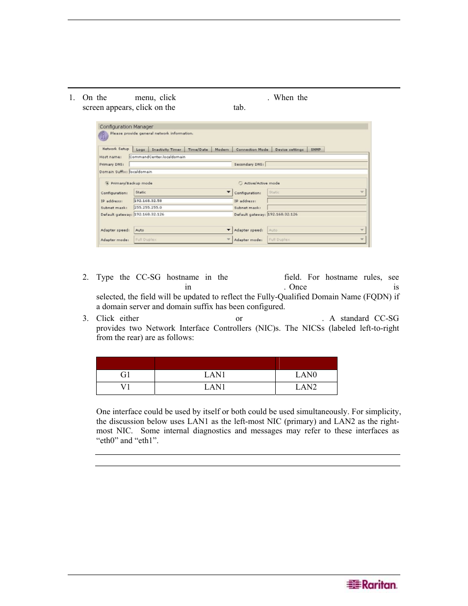 Chapter 12: advanced administration, Configuration manager, Network configuration | Ion network, Configuration, In chapter 12: advanced administration for | Raritan Engineering Command Center CC-SG User Manual | Page 177 / 270