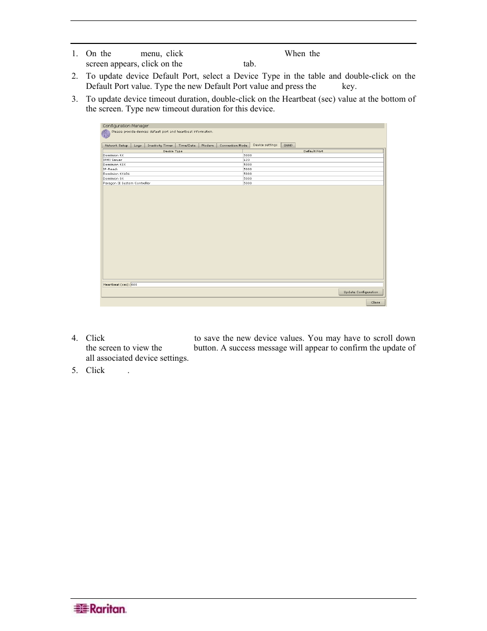 Device settings | Raritan Engineering Command Center CC-SG User Manual | Page 190 / 270