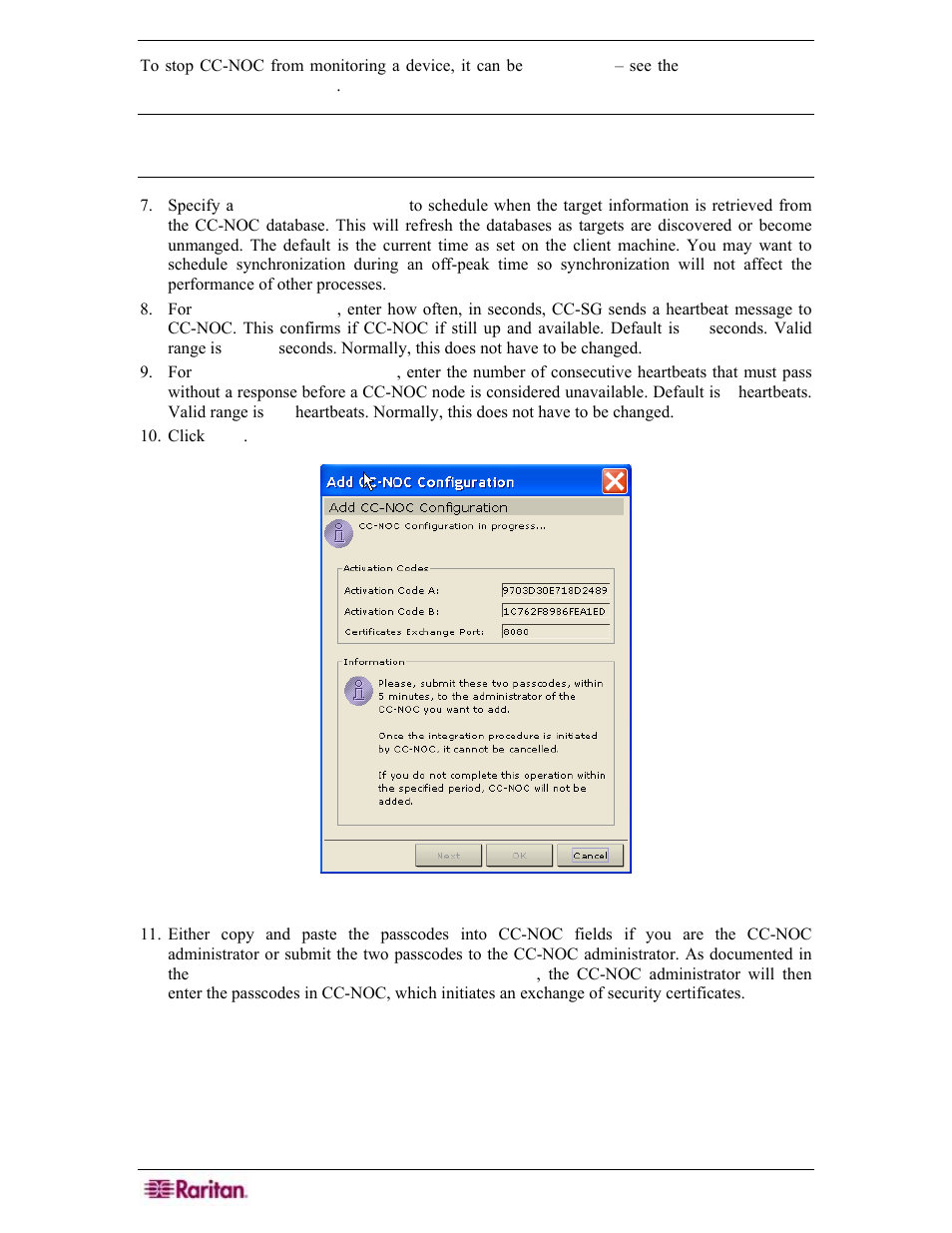 Figure 227 cc-noc passcodes | Raritan Engineering Command Center CC-SG User Manual | Page 200 / 270