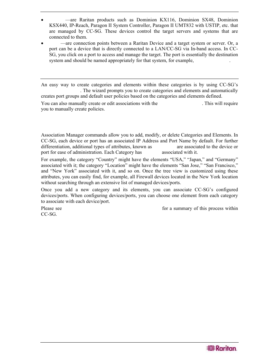 How to create associations, Association manager | Raritan Engineering Command Center CC-SG User Manual | Page 53 / 270