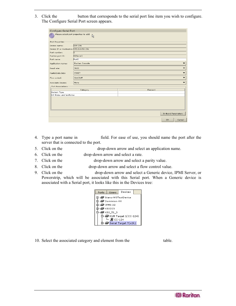 Figure 95 configure serial ports screen | Raritan Engineering Command Center CC-SG User Manual | Page 95 / 270
