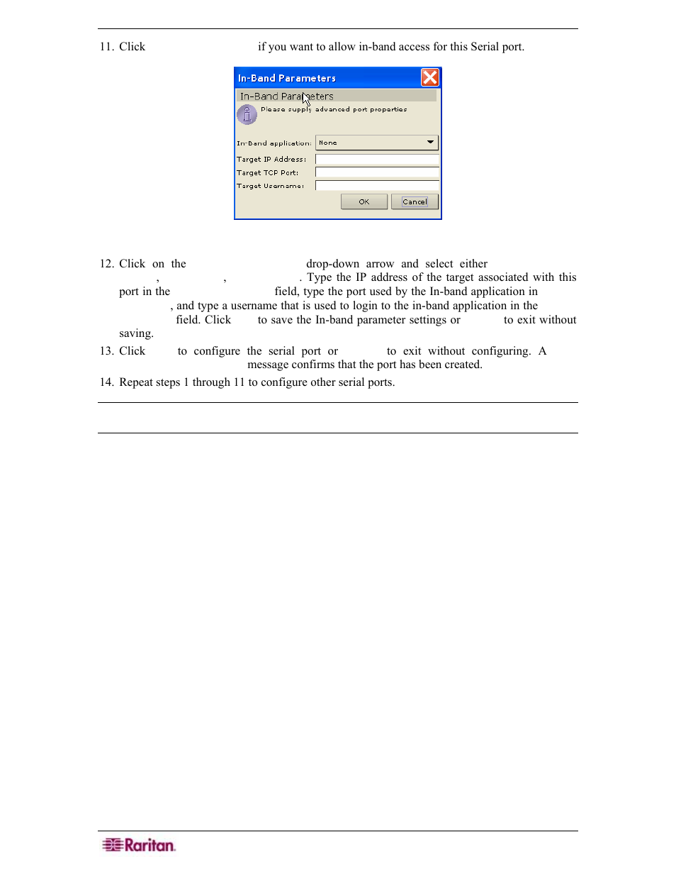 Figure 97 in-band parameters | Raritan Engineering Command Center CC-SG User Manual | Page 96 / 270