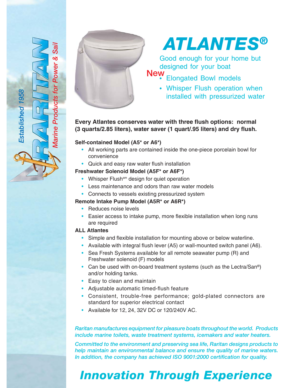 Raritan Engineering Marine Elegance Toilet User Manual | 2 pages