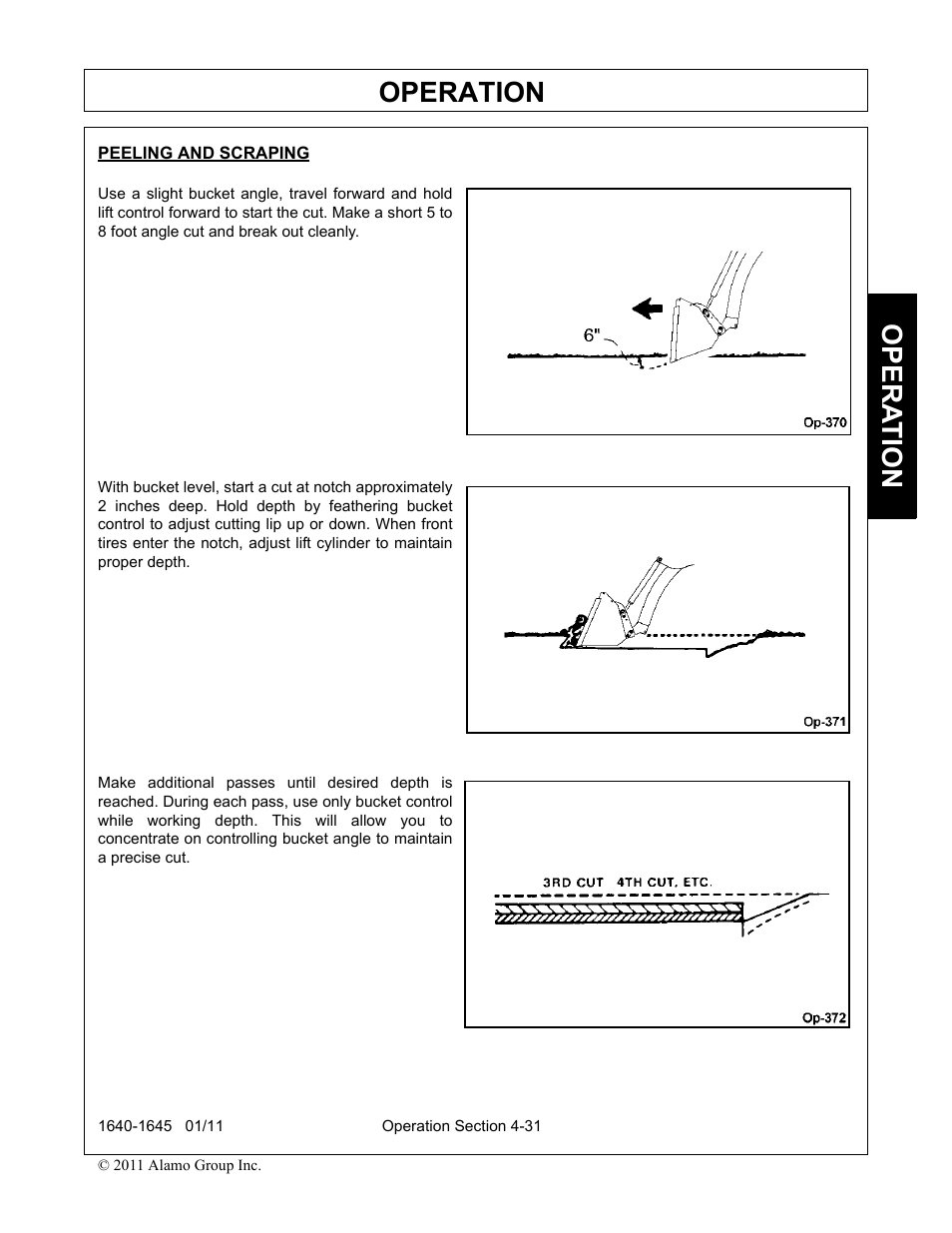 Peeling and scraping, Operation, Opera t ion | Rhinotek 1645 User Manual | Page 75 / 102