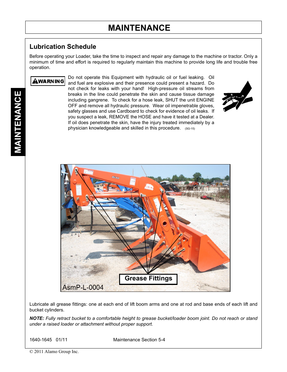 Maintenance | Rhinotek 1645 User Manual | Page 92 / 102