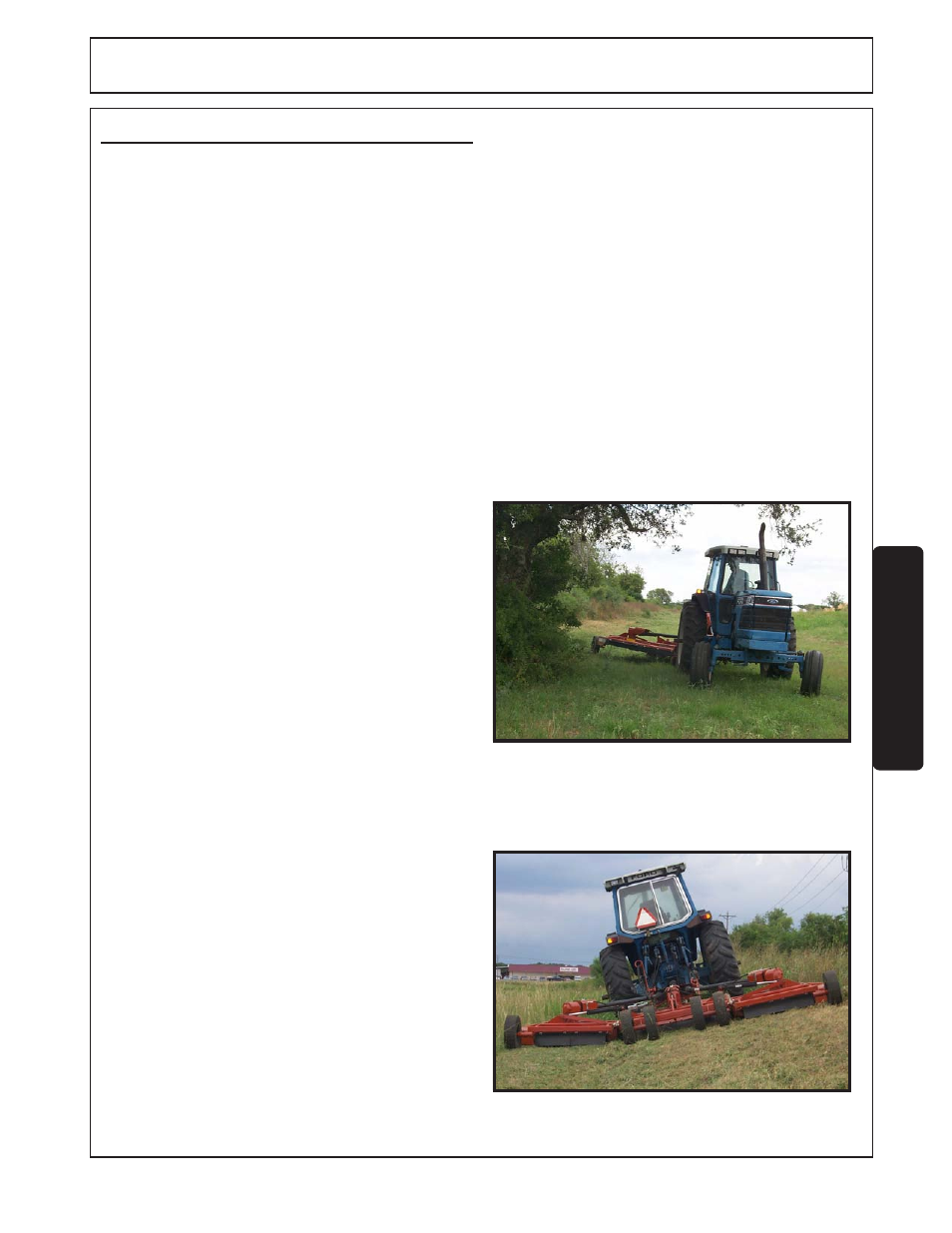 4) driving the tractor and mower -25, Operation opera tion | Rhinotek RHINO FL20 User Manual | Page 111 / 152