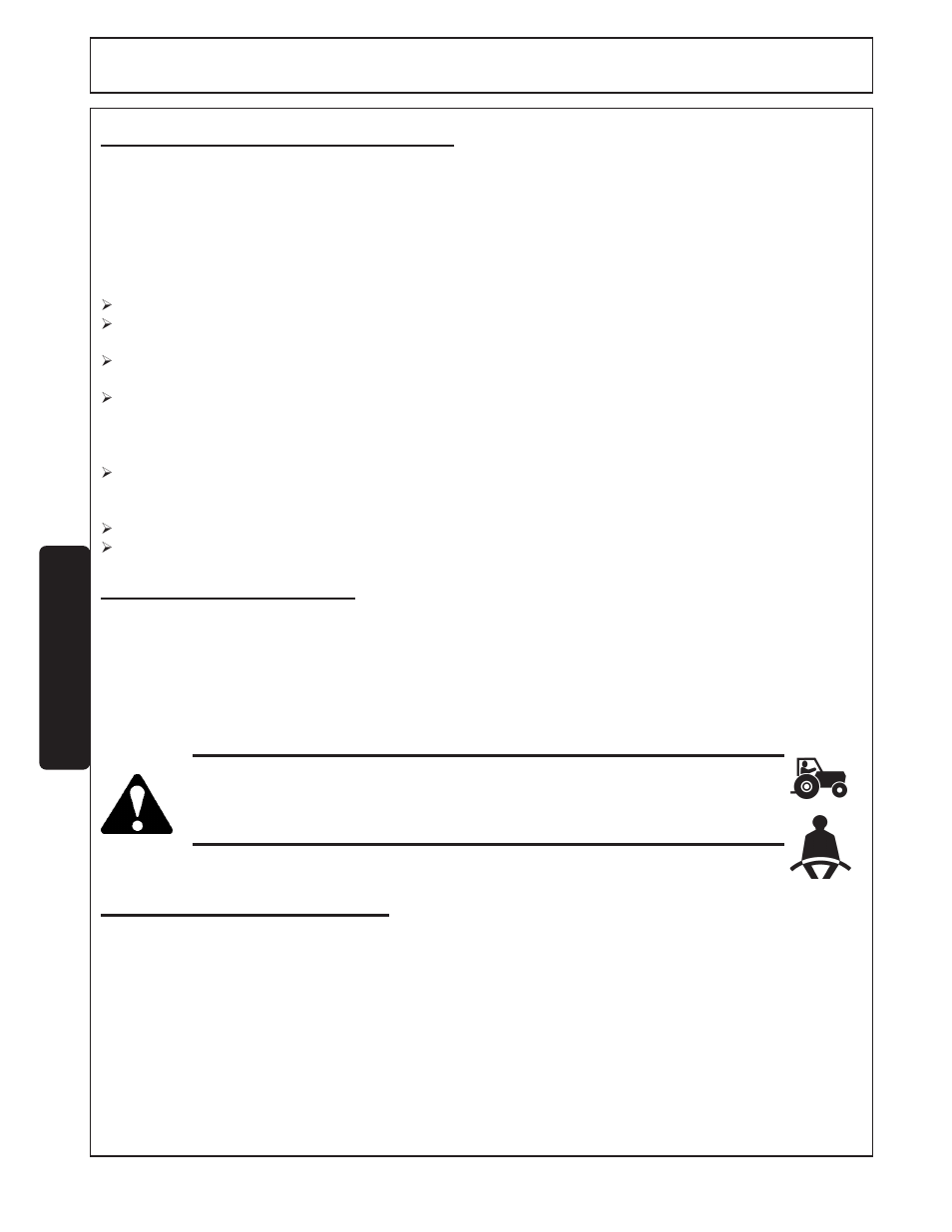 2) tractor requirements -6, 1) rops and seatbelt -6, 2) tractor safety devices -6 | Operation, Opera tion, Tractor requirements, Tractor requirements and capabilities, 2 tractor safety devices, 1 rops and seat belt | Rhinotek RHINO FL20 User Manual | Page 92 / 152