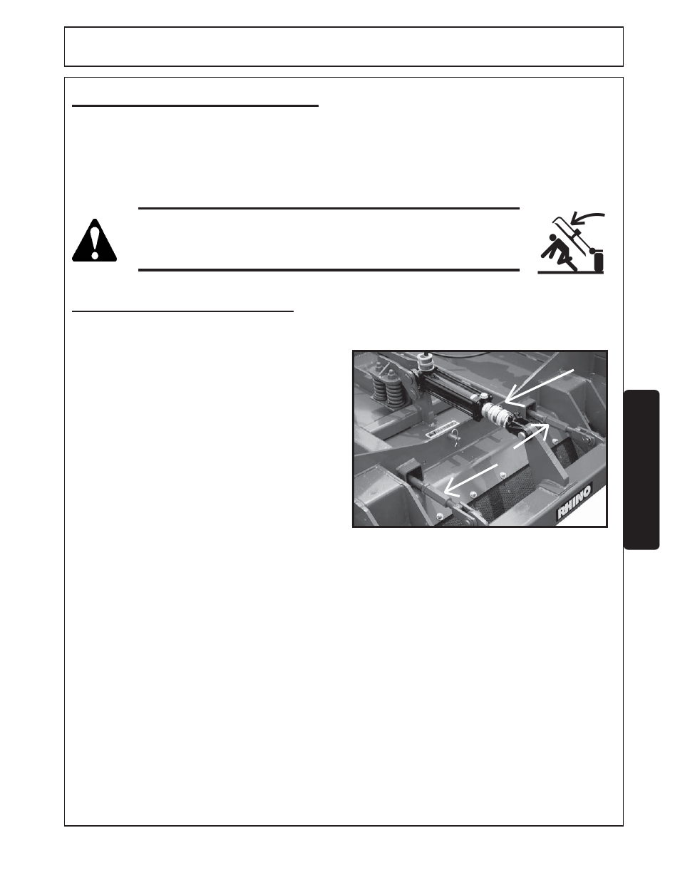 6) setting the mower -13, 1) setting deck height -13, Operation opera tion | Setting the mower, 1 setting deck height | Rhinotek RHINO FL20 User Manual | Page 99 / 152