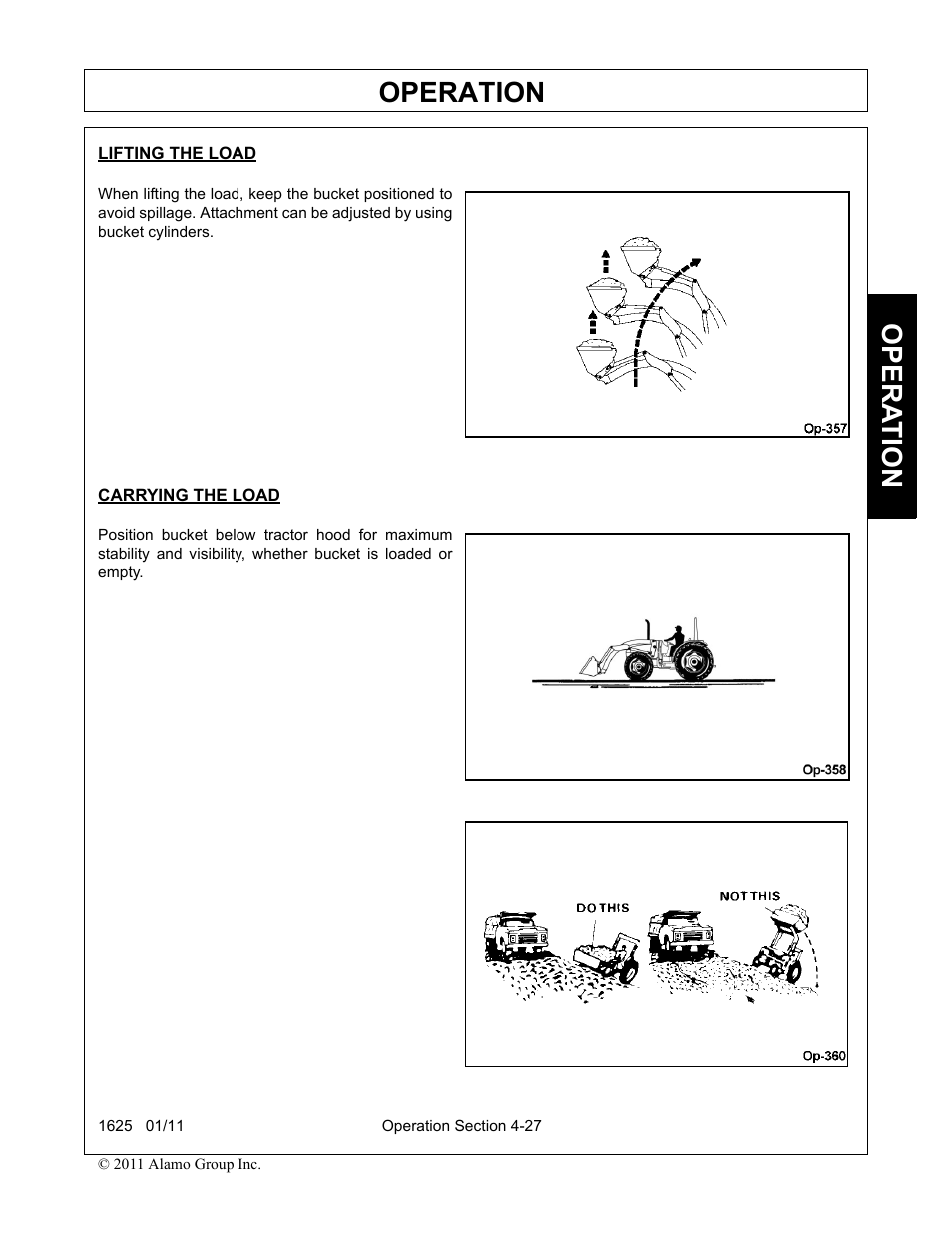 Lifting the load, Operation, Opera t ion | Rhinotek F-4243C User Manual | Page 81 / 112