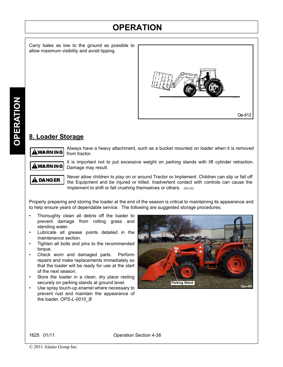 Loader storage, Loader storage -38, Operation | Opera t ion | Rhinotek F-4243C User Manual | Page 92 / 112