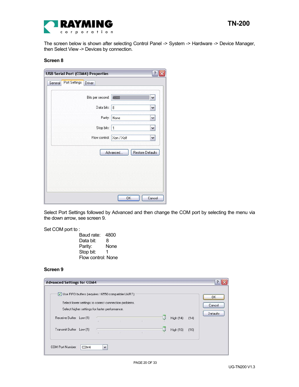 Tn-200 | Rayming TN-200 User Manual | Page 20 / 33