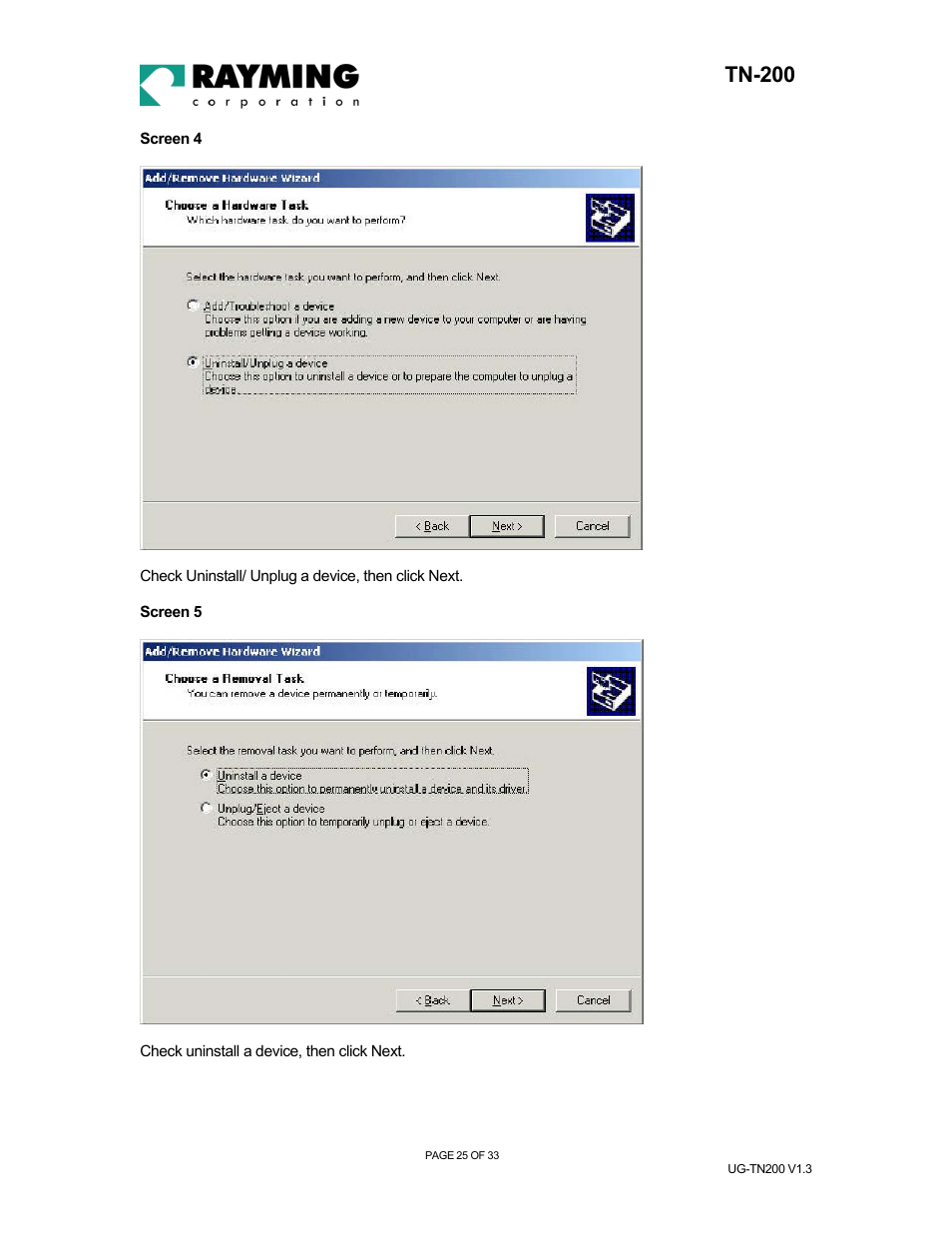 Tn-200 | Rayming TN-200 User Manual | Page 25 / 33