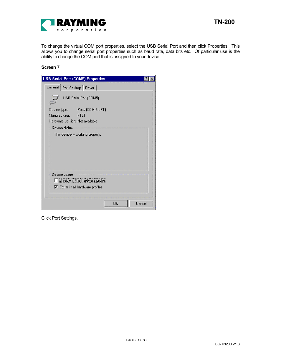 Tn-200 | Rayming TN-200 User Manual | Page 8 / 33