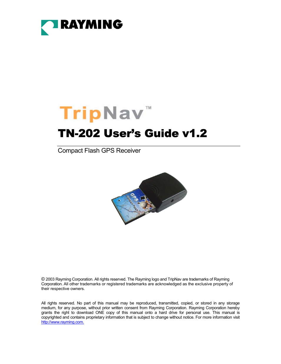 Rayming TN-202 User Manual | 15 pages