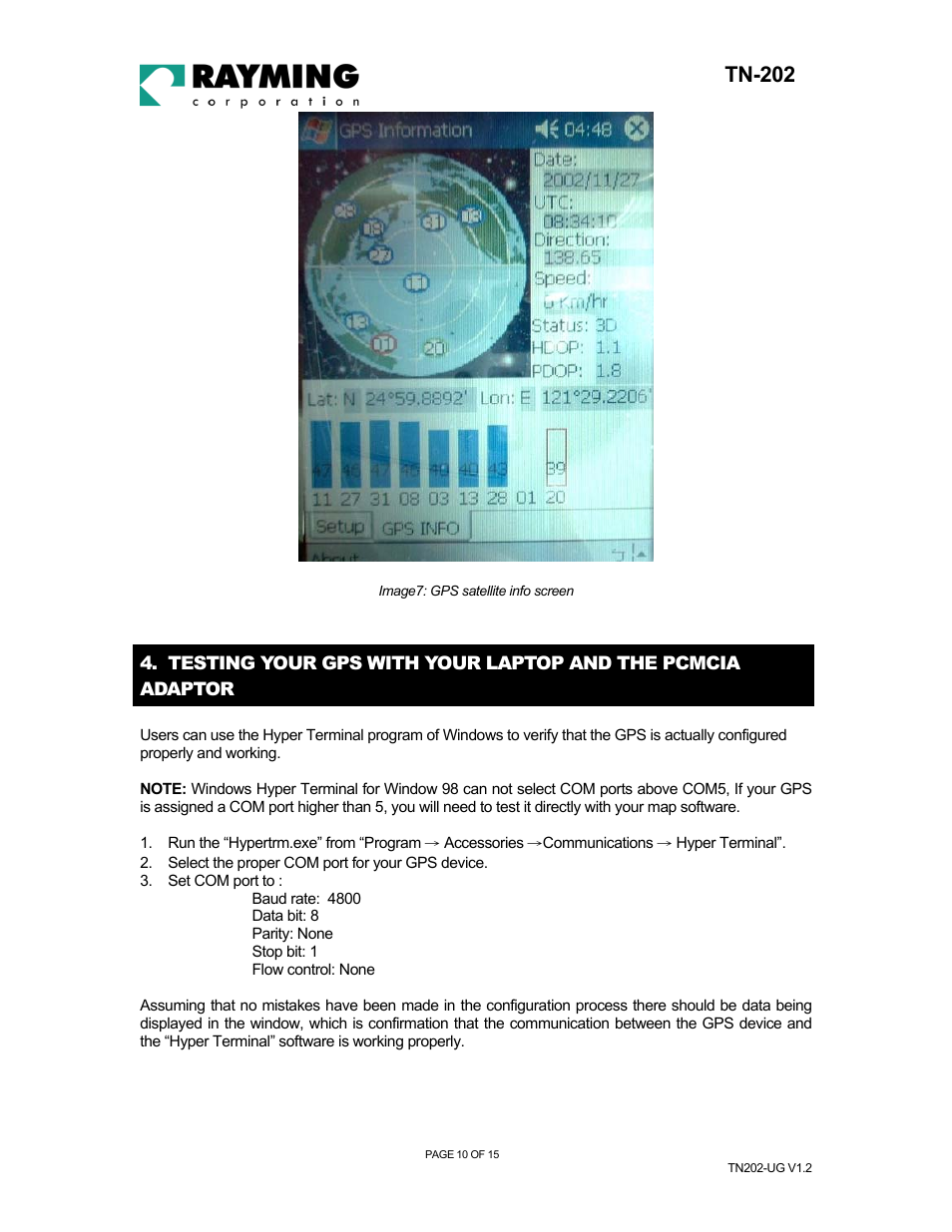 Tn-202 | Rayming TN-202 User Manual | Page 10 / 15