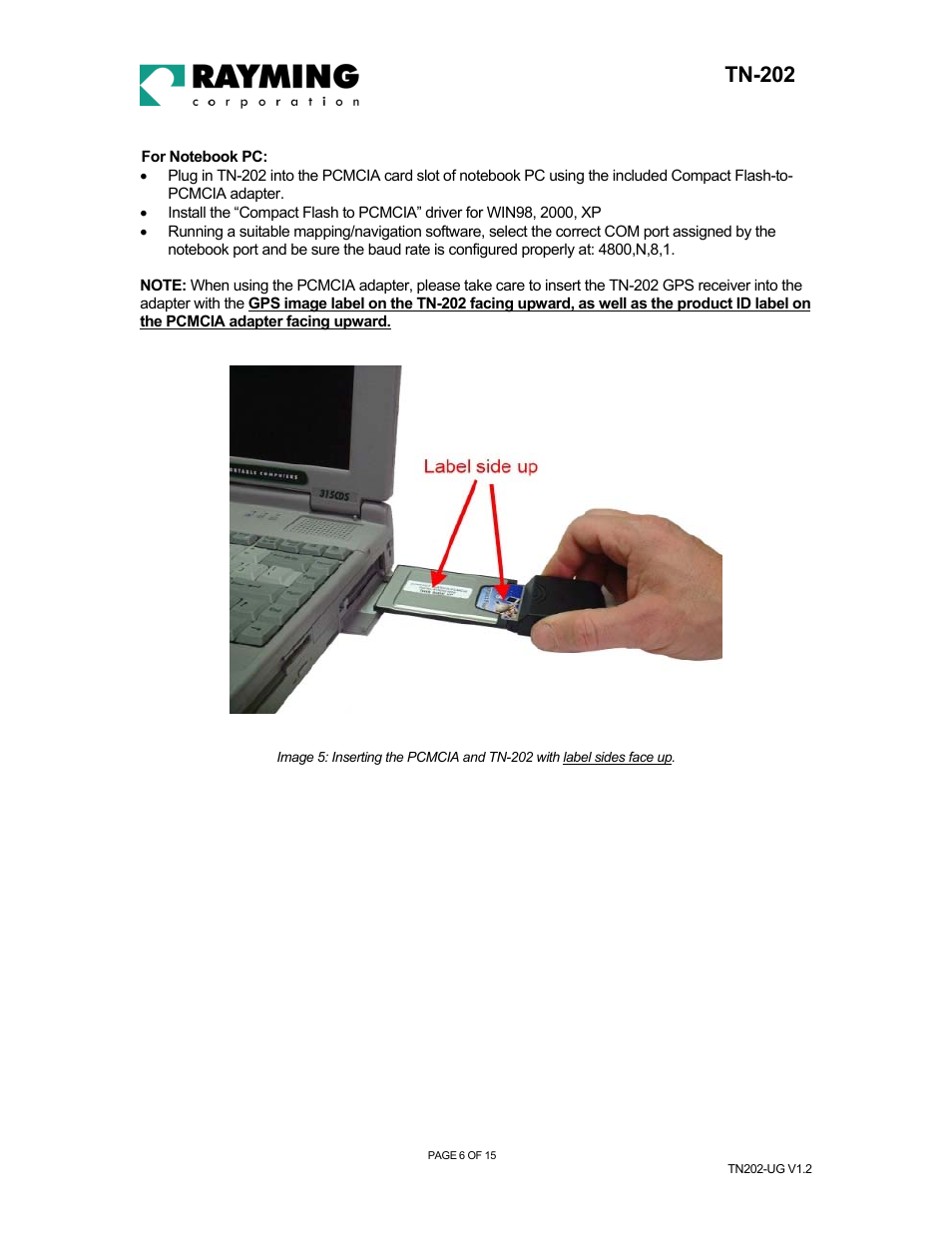 Tn-202 | Rayming TN-202 User Manual | Page 6 / 15