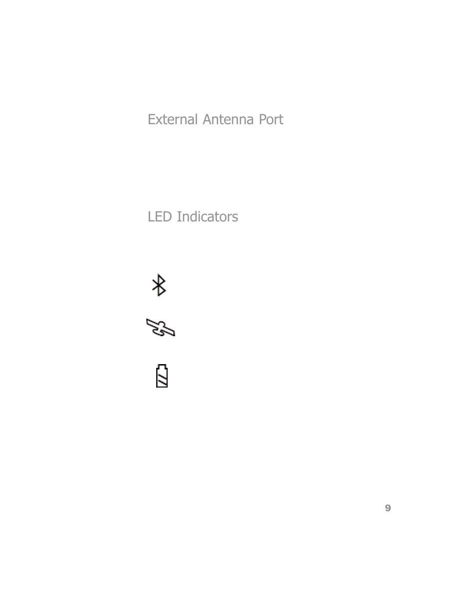 External antenna port, Led indicators | Rayming TN-206 User Manual | Page 12 / 25