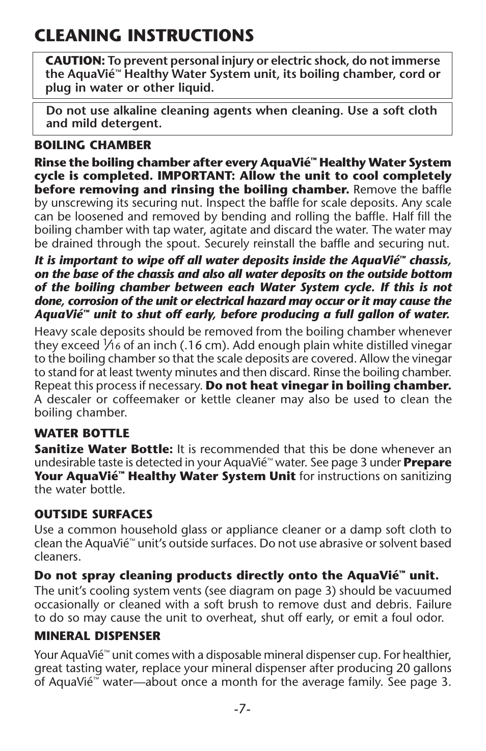 Cleaning instructions | Regal Ware W15120 User Manual | Page 10 / 12